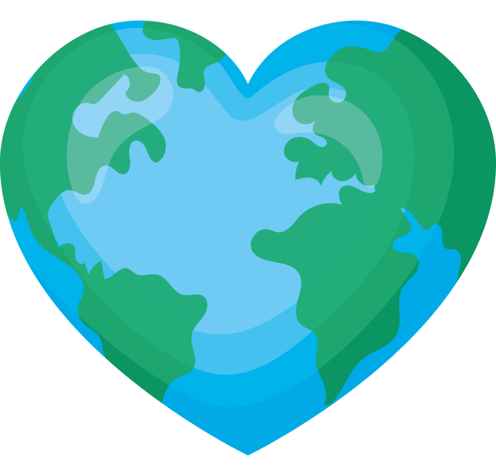 heart world globe png