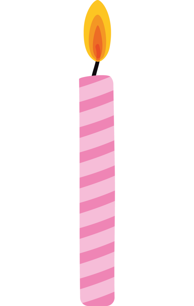 pink birthday candle png