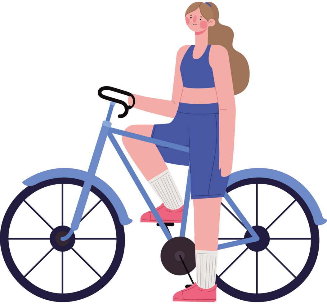woman on bike png