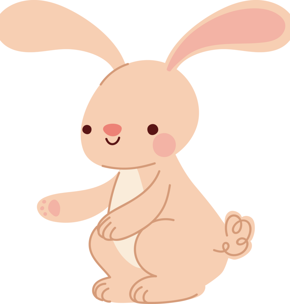 happy rabbit design png