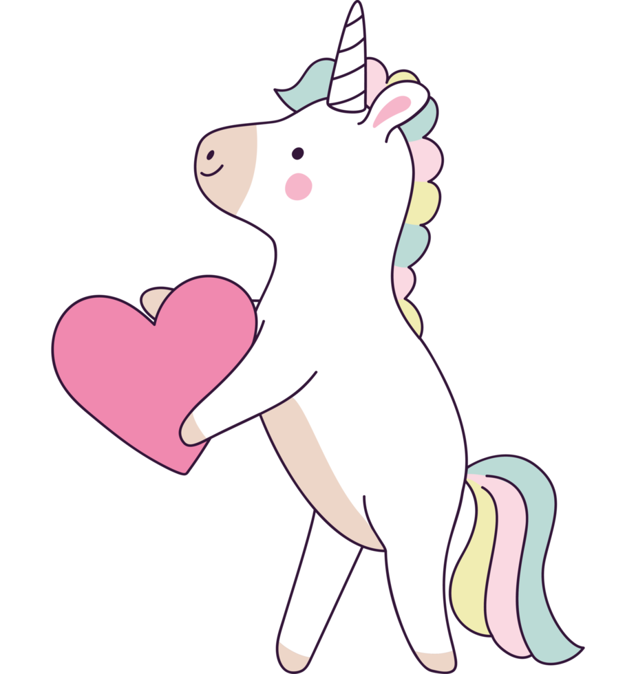 unicorn with a heart png