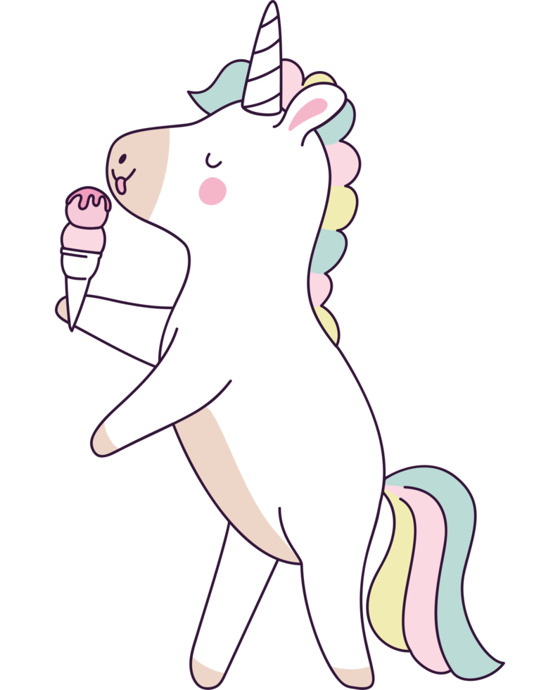 unicorn with a ice cream png