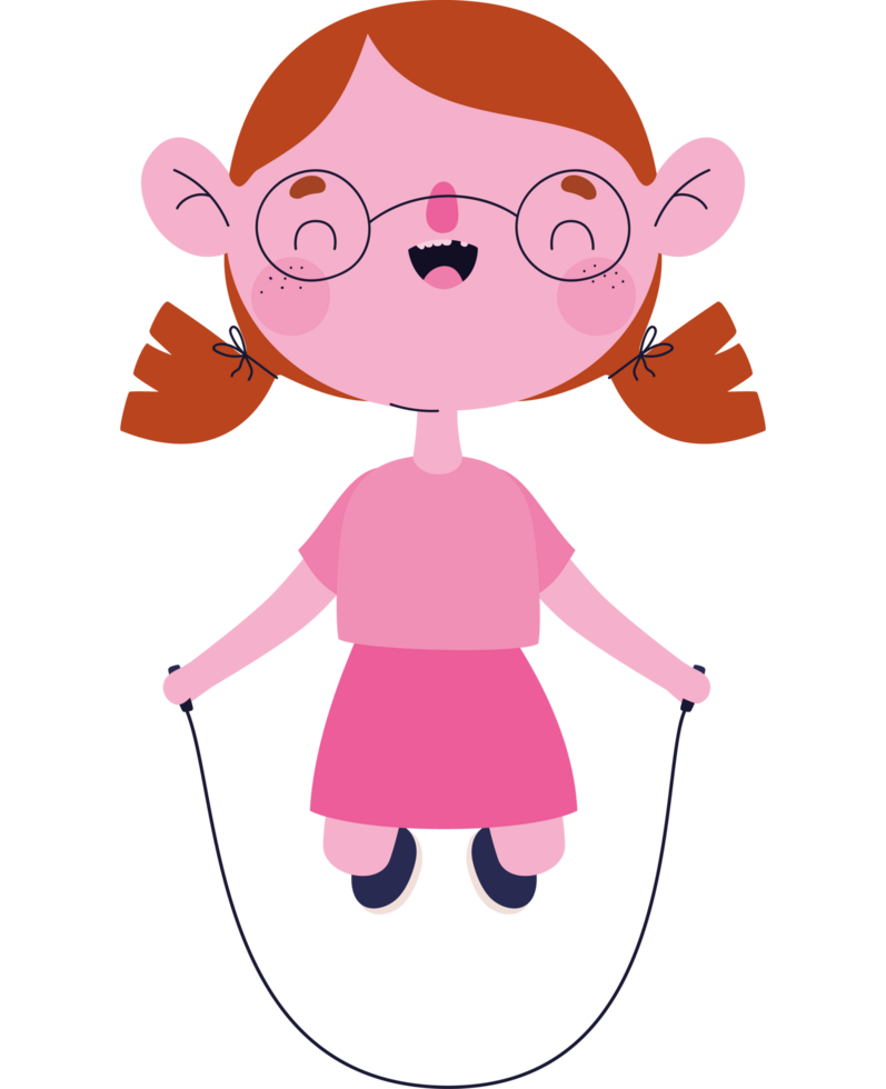girl skipping rope png