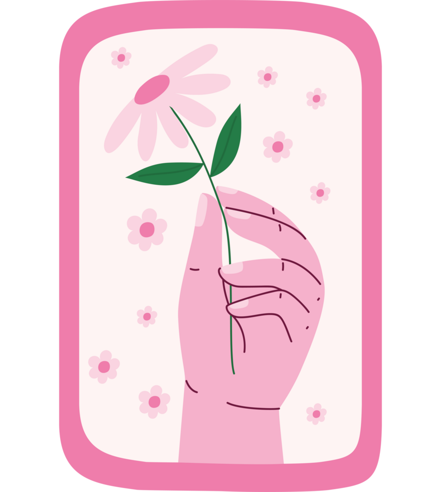 hand with a flower png