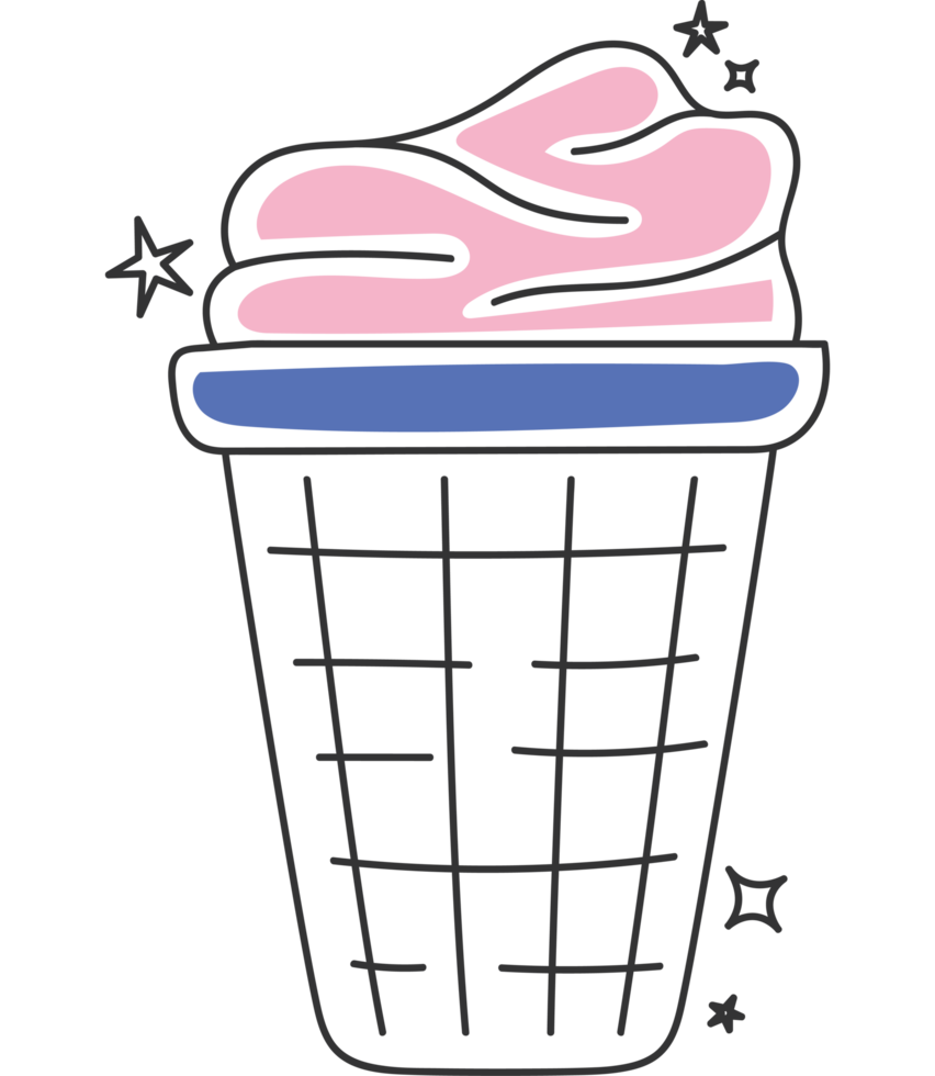 clean laundry basket design png