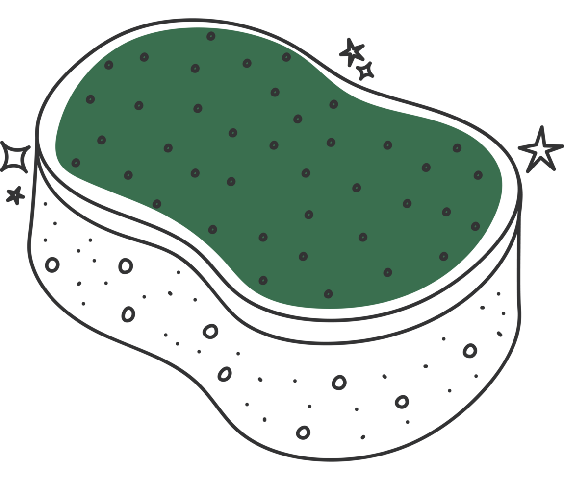 green sponge design png