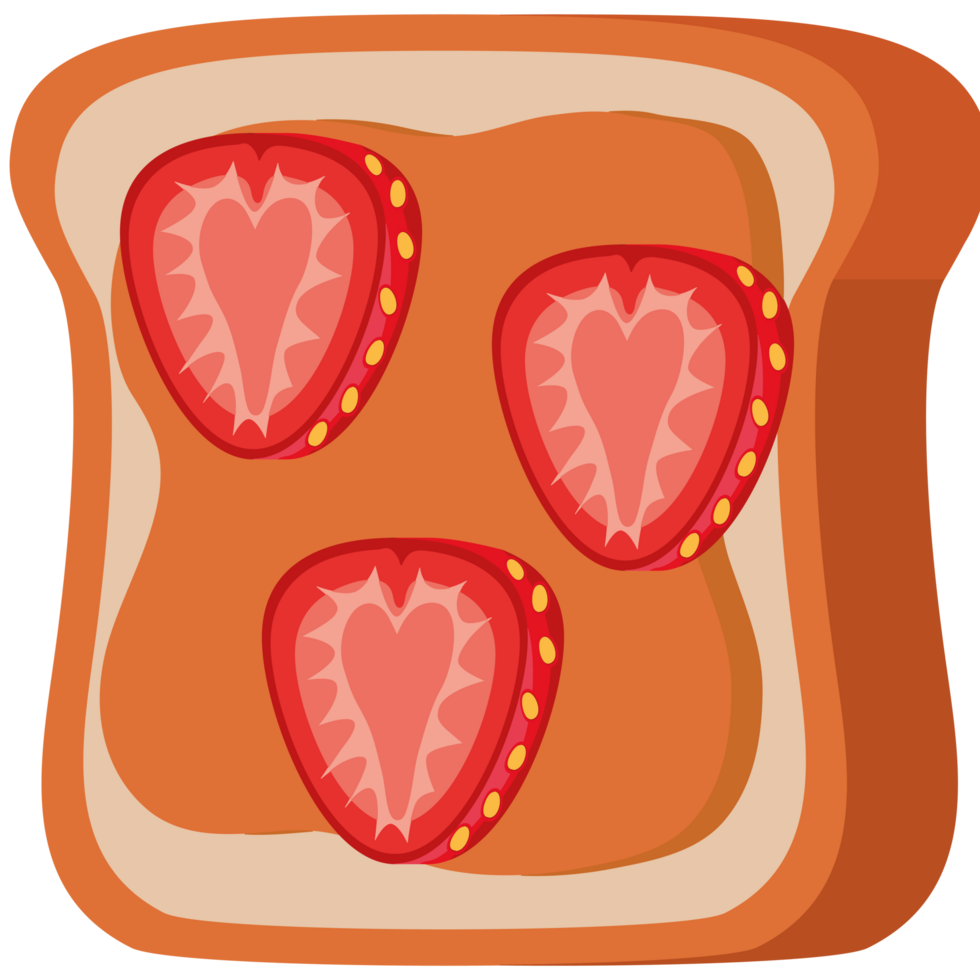 toast with strawberry png