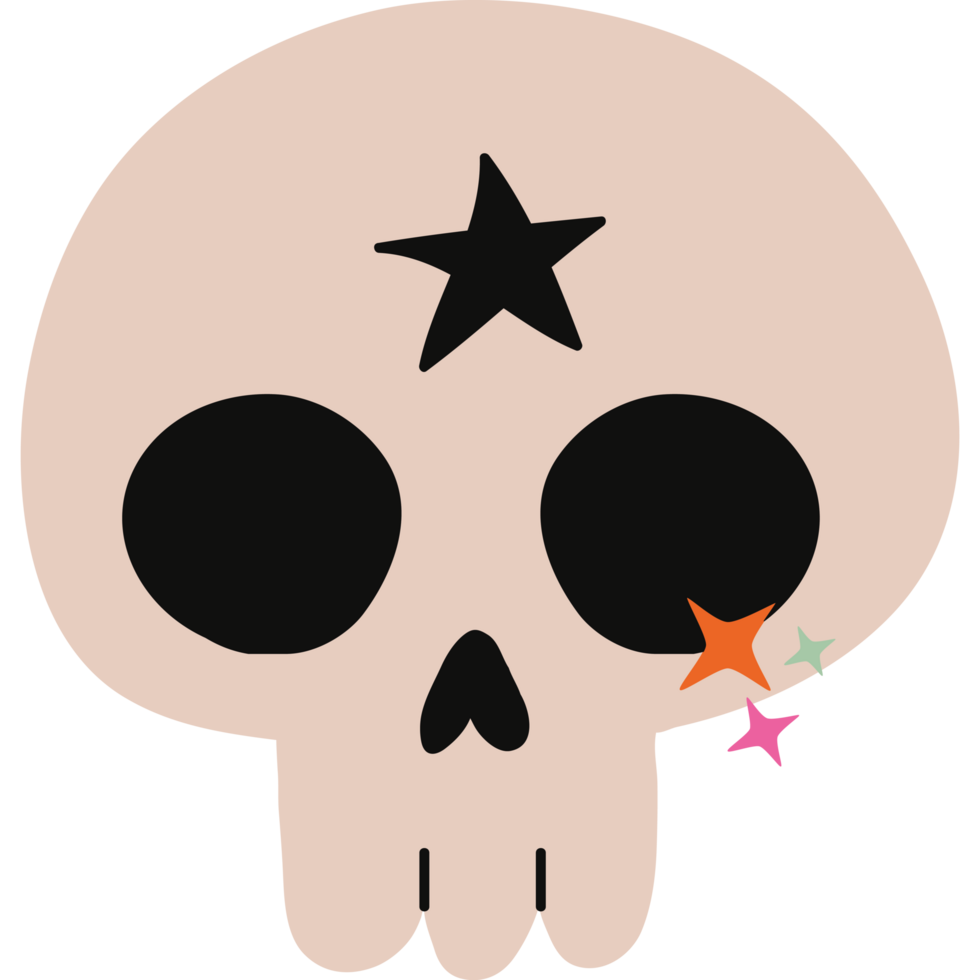 esoteric skull design png