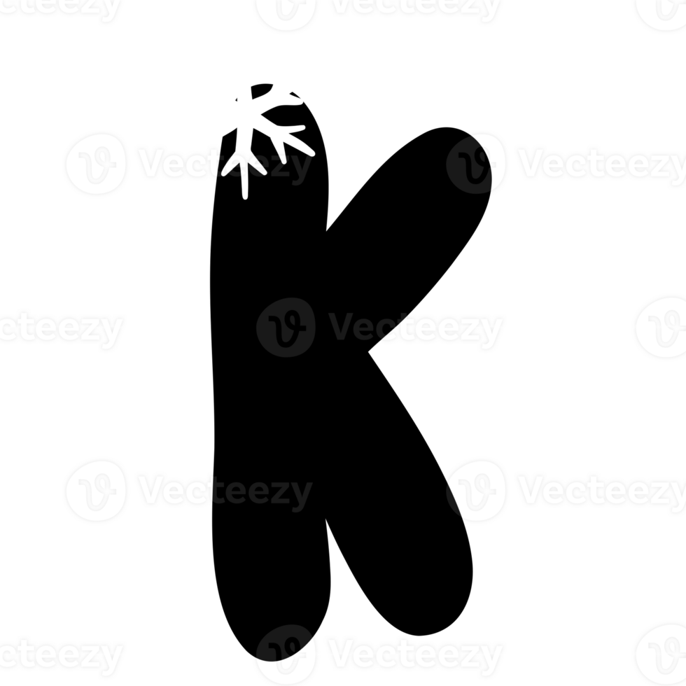 A snowflake letter png