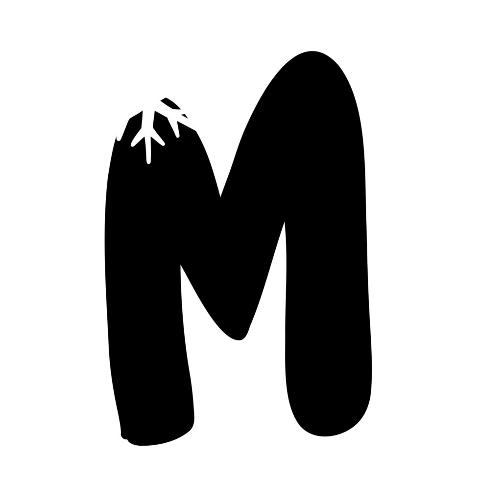 Alphabet white snow flake png