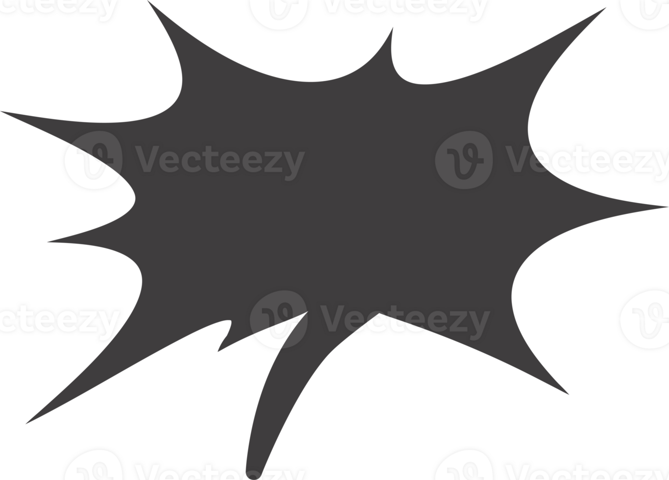 Comic speech bubble. Cartoon manga frame with bomb explosion effect. Boom clouds silhouette for text. Surprise box for sale banner design. png