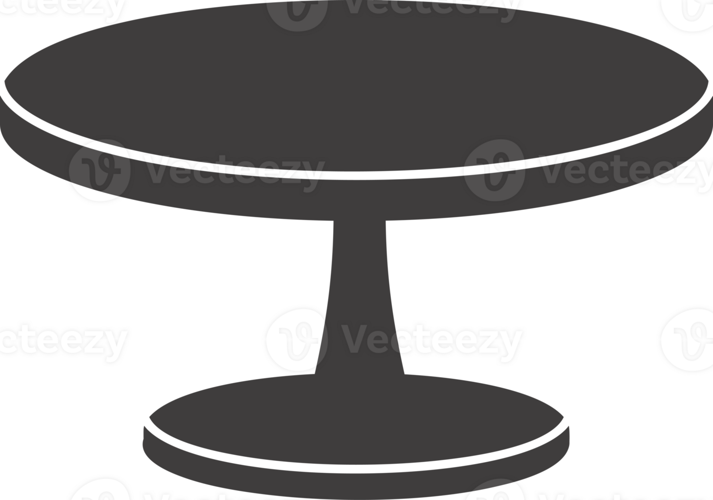 Cake stand silhouette. Tray platter icon for desert serving. Flat illustration. Simple black displays for food and pastry. Birthday and wedding decoration png