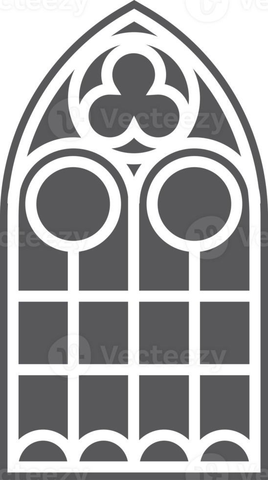 Church window arched frame. Cathedral gothic stained glass. Old architecture element. Medieval castle door silhouette. Catholic interior decoration png
