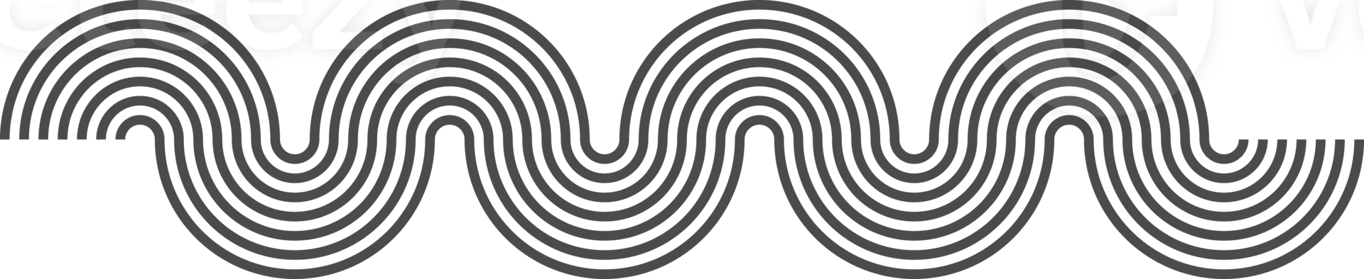Abstract shape with line pattern. Retro geometric wave. Organic graphic element and curved modern figure. Simple minimalistic aesthetic stripe. png