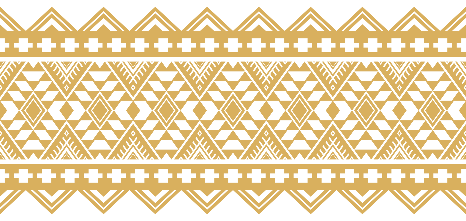 Geometric Tribal Design Inspired by Ethnic Aztec American Mexican Borders. png