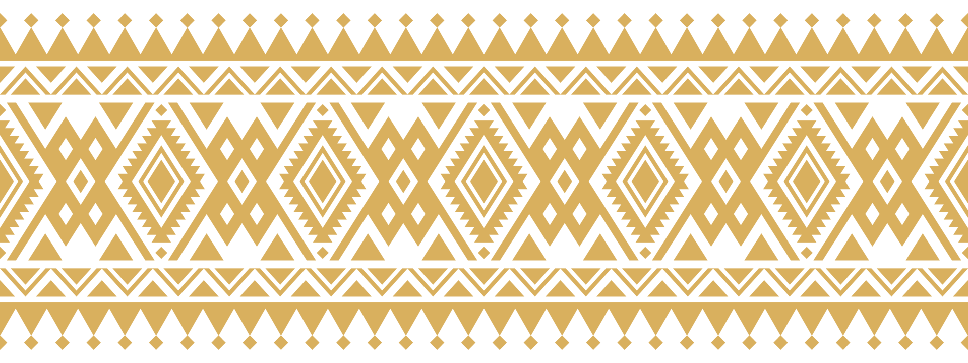 Geometric Ethnic Aztec Design in Boho Stripe Style with Decorative Border. png
