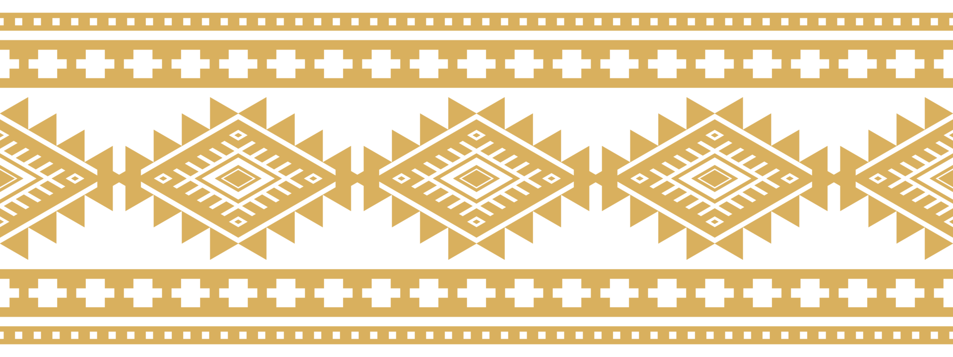Colorful Mexican Border with Aztec Ethnic Tribal Geometric Design Inspiration. png