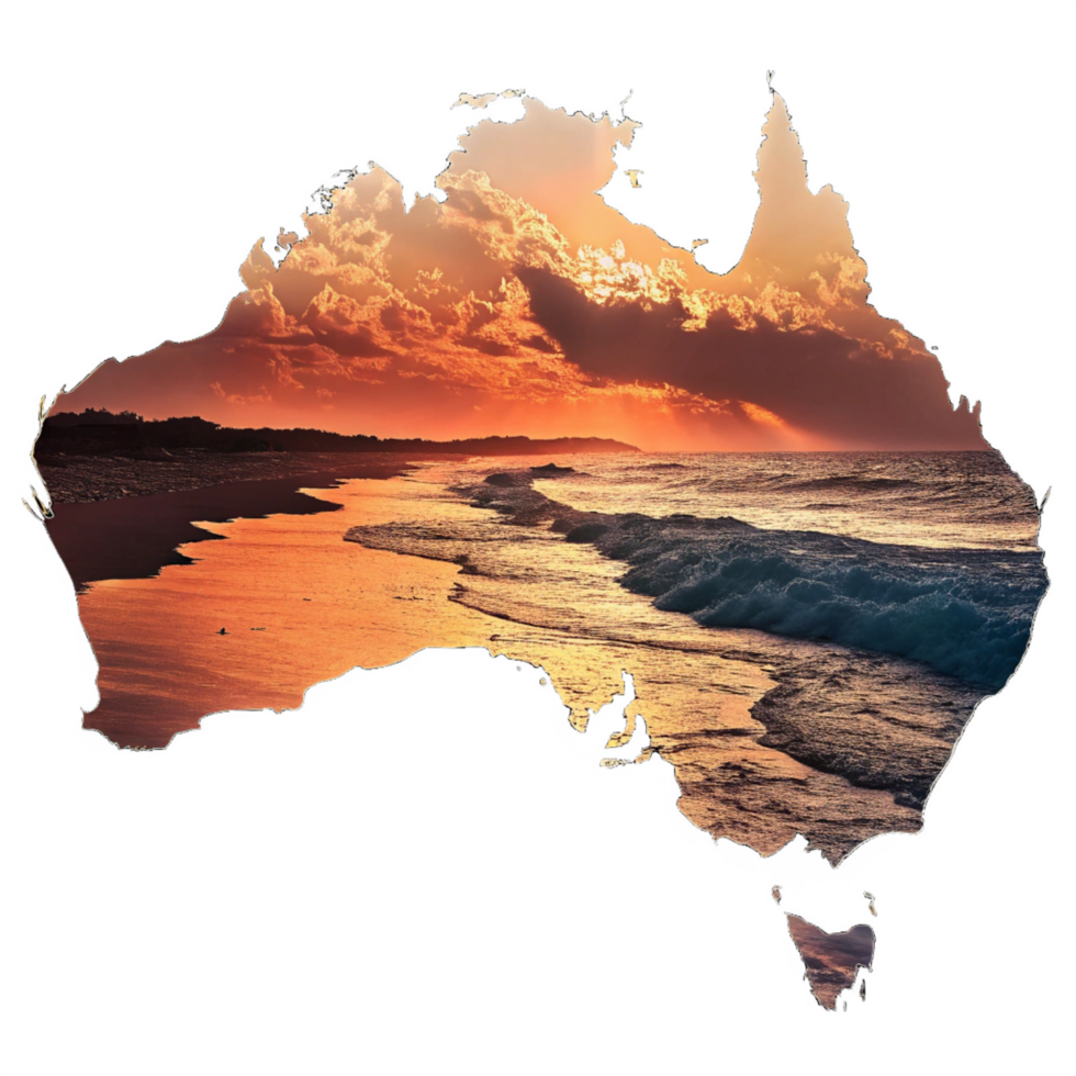 Australia on transparent background png