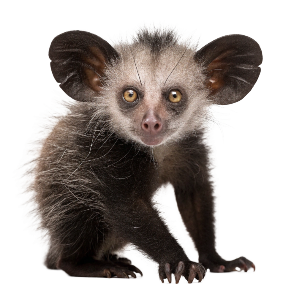Aye aye isolated on transparent background png