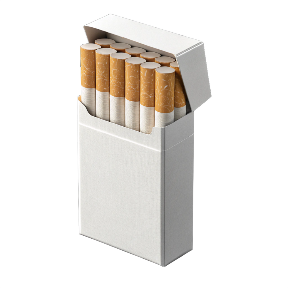 Cigarettes pack 3d render on transparent background png