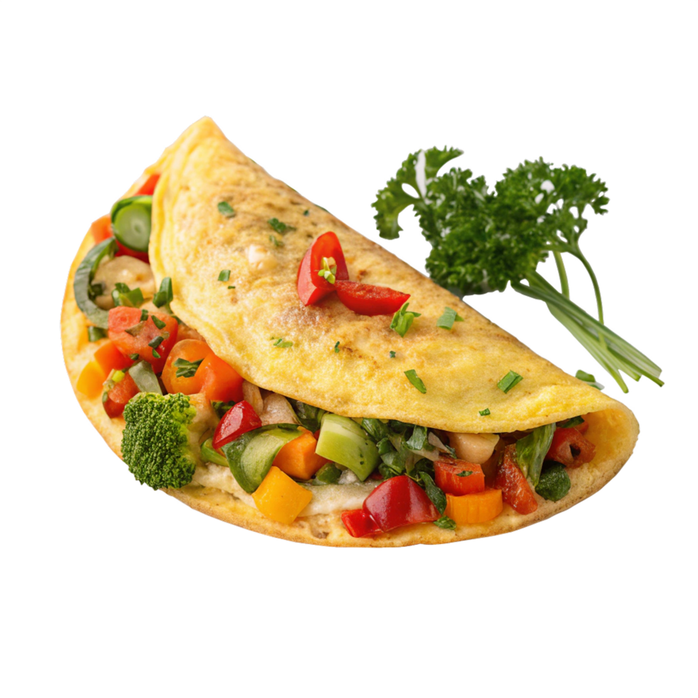 Savory vegetable omelete a delicious food png