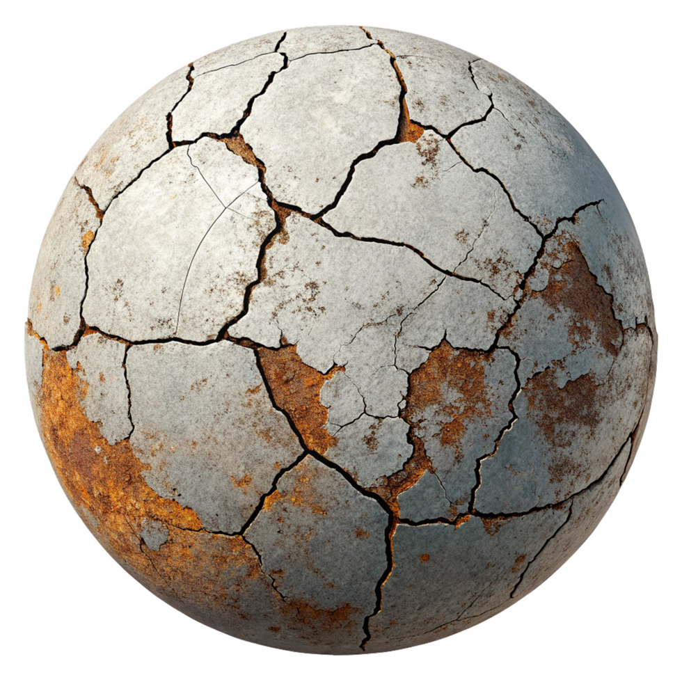 Rusty metal texture abstract cracked and weathered png