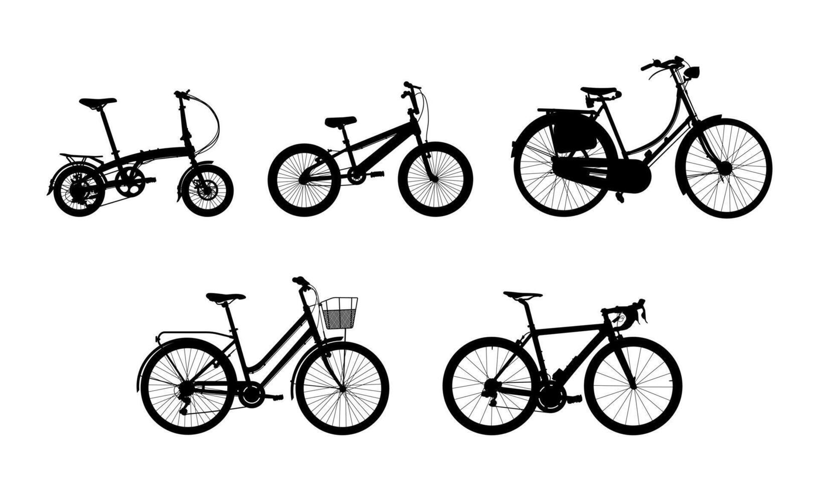 Bicycle silhouette illustration. Bike silhouette graphic resources. vector