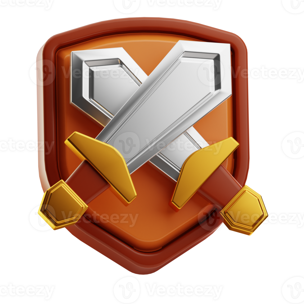 Icon crossed swords with shield png
