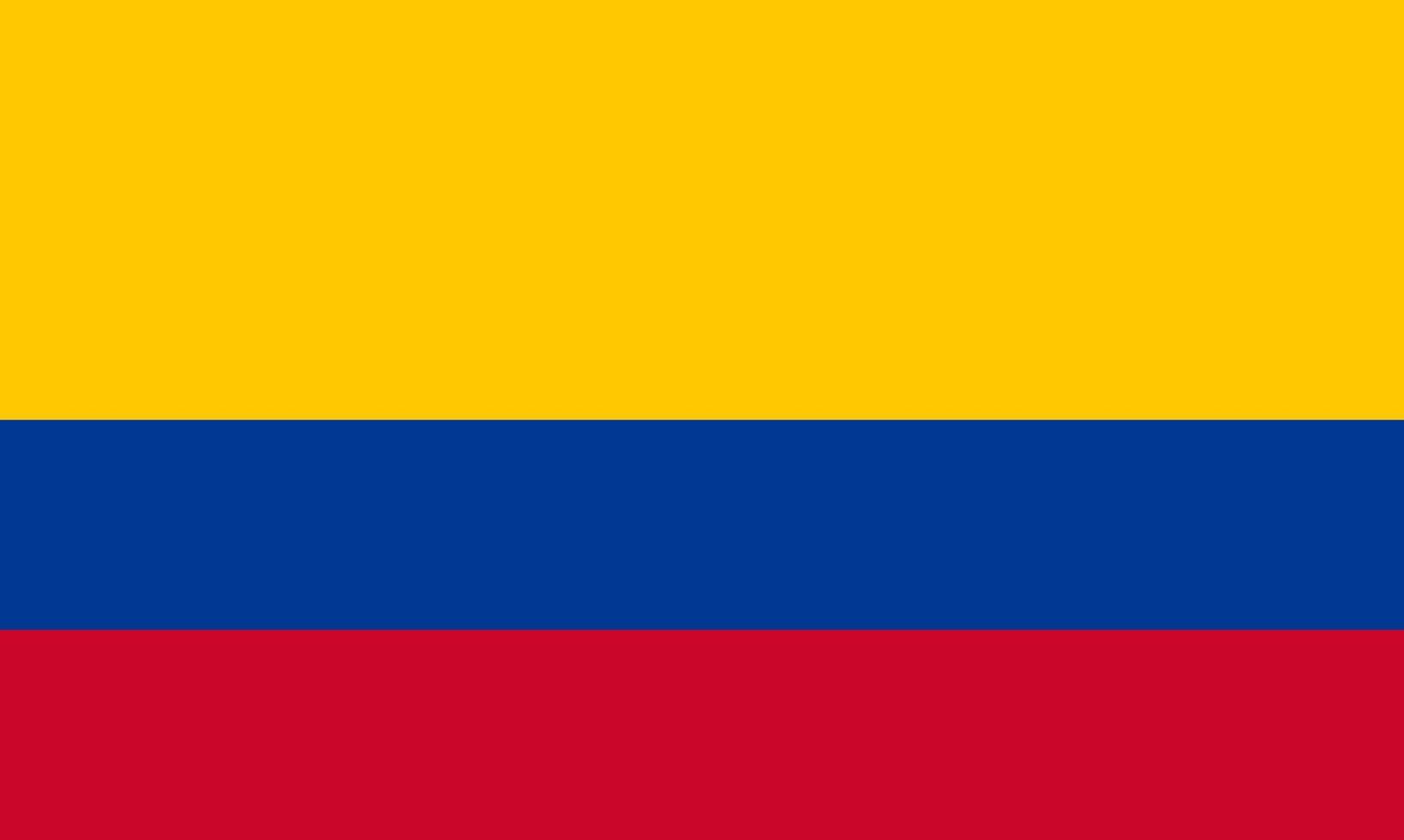 Colombia flag design. Colombia national flag illustration. Colombia official color flag design. vector