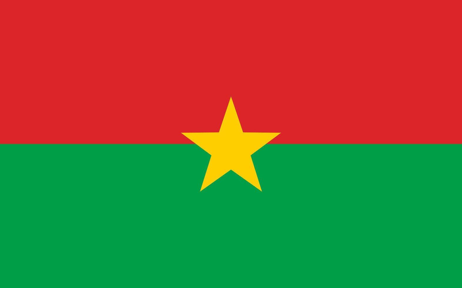 Burkina Faso flag design. Burkina Faso national flag illustration. Burkina Faso official color flag design. vector