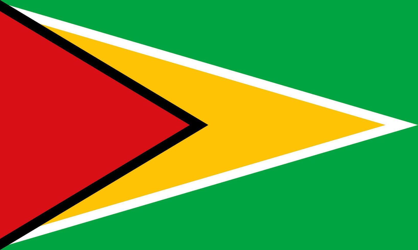 Guyana flag design. Guyana national flag illustration. Guyana official color flag design. vector