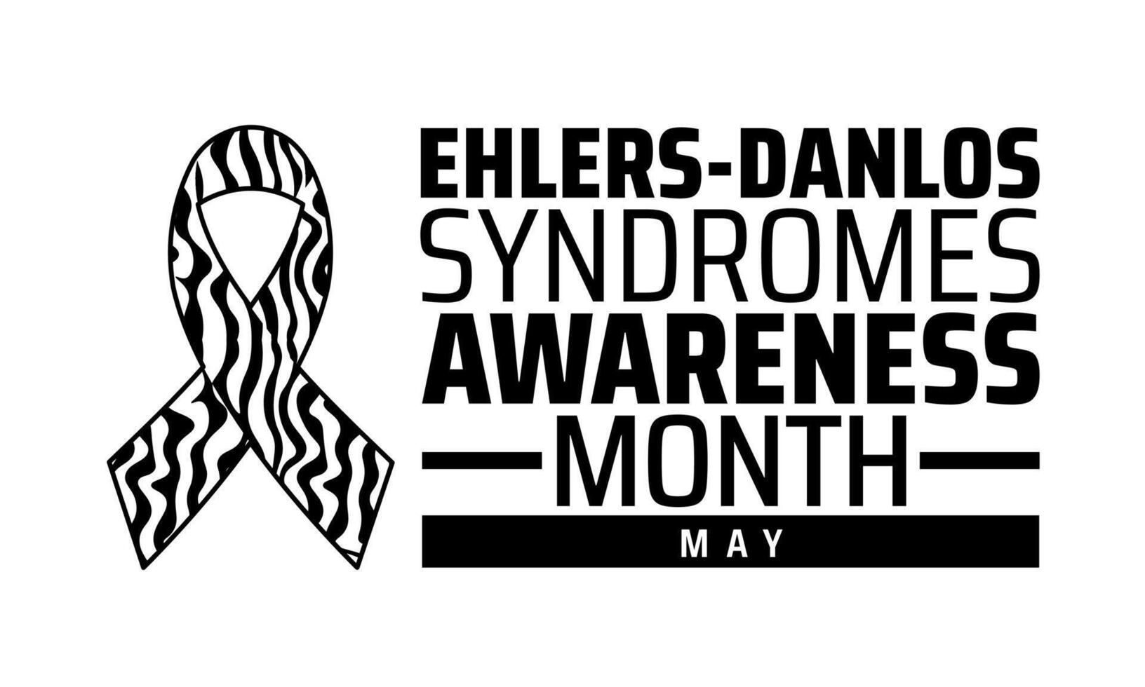 Ehlers Danlos Syndromes Awareness Month geometric shape pattern background banner or poster design template. observed every year in May. Holiday concept. vector