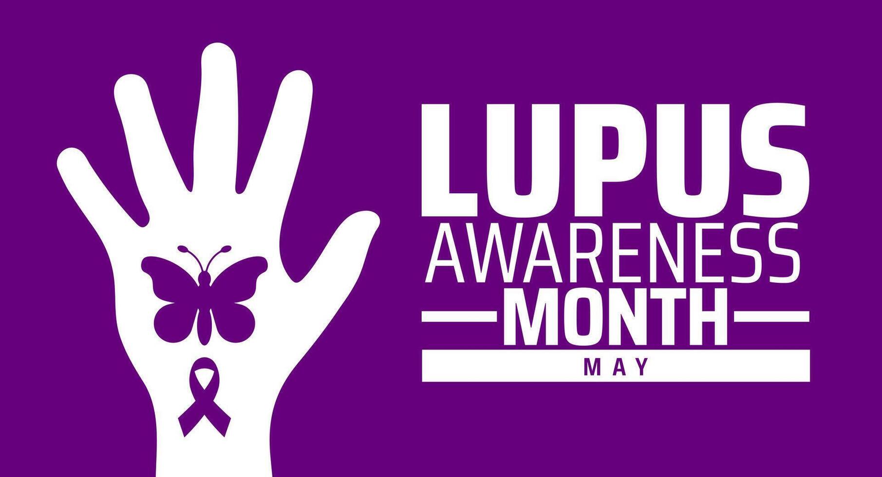 Lupus Awareness Month background banner or poster design template. observed every year in May. vector
