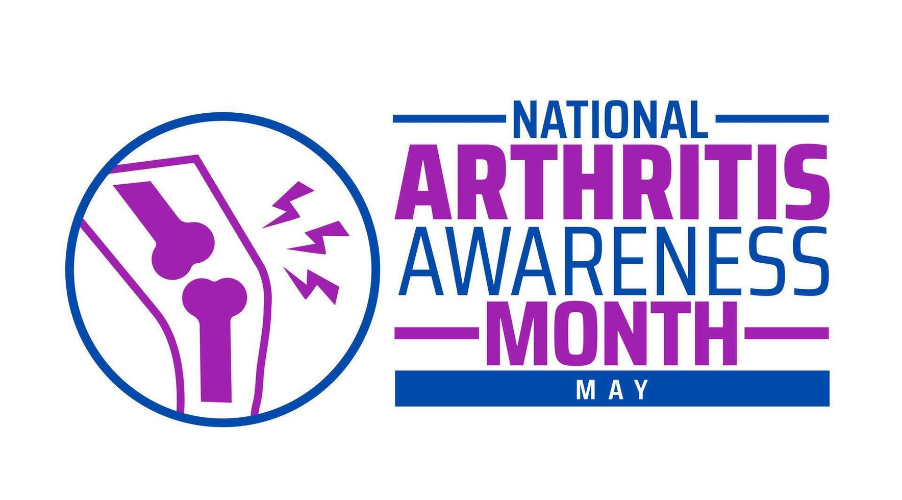 Arthritis Awareness Month background banner or poster design template. observed every year in May. Holiday concept. Use to any Template, card, poster, placard, template. vector