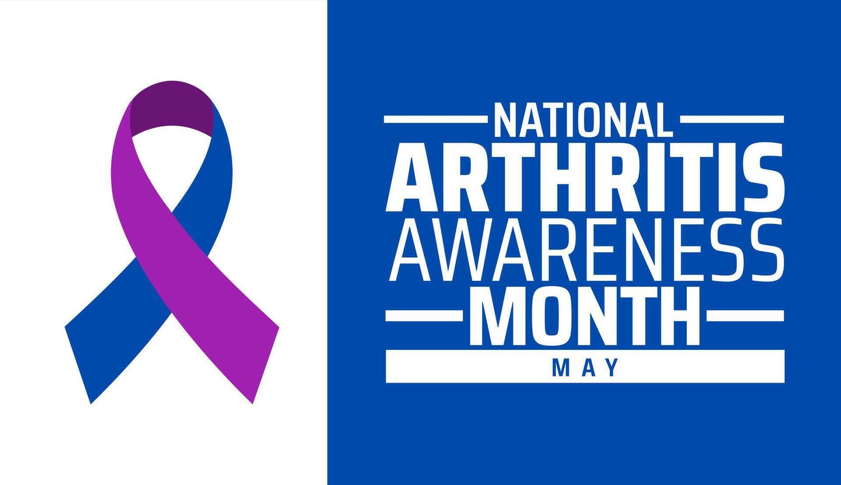 Arthritis Awareness Month background banner or poster design template vector
