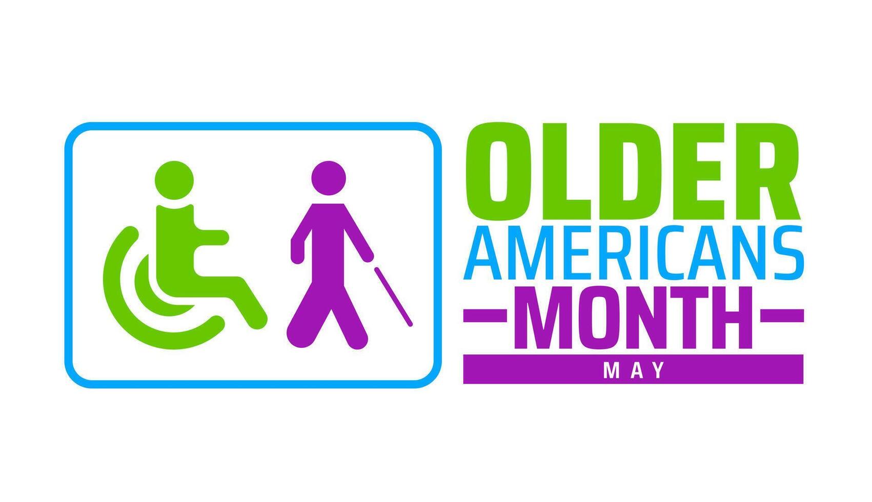 Older Americans Month background banner or poster design template. observed every year in May. Holiday concept. Use to any Template, card, poster, placard, template. vector