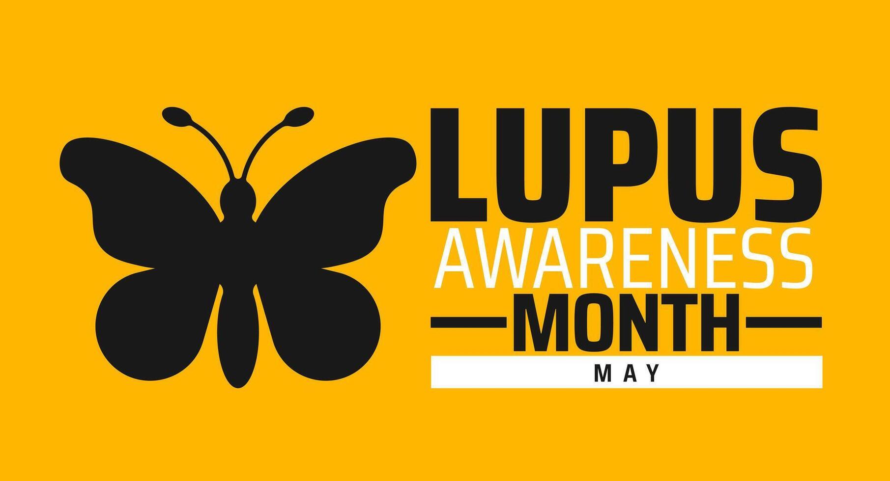 Lupus Awareness Month background banner or poster design template. observed every year in May. Holiday concept. Use to any Template, card, poster, placard, template. vector