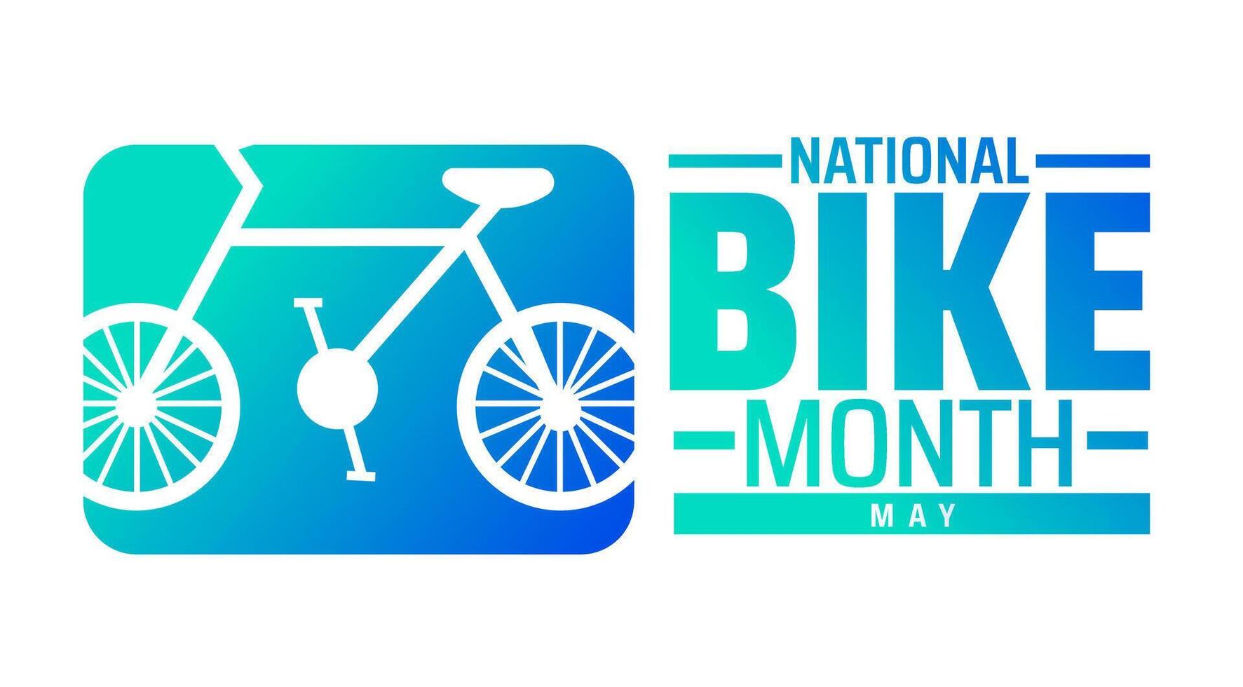 National Bike Month background banner or poster design template. observed every year in May. Holiday concept. Use to any Template, card, poster, placard, template. vector