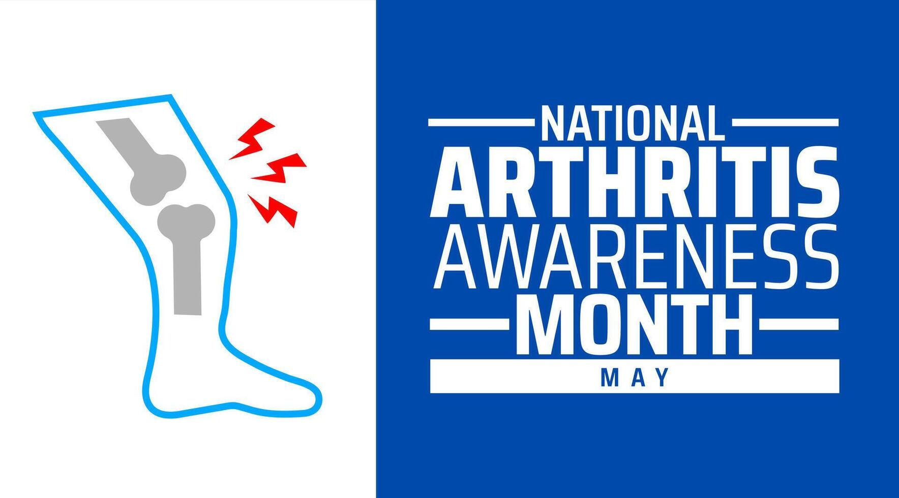 Arthritis Awareness Month background banner or poster design template. vector