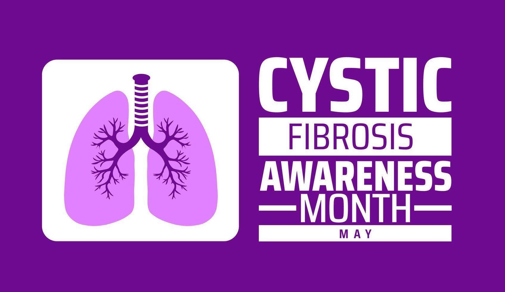 Cystic Fibrosis Awareness Month background banner or poster design template. observed every year in May. Holiday concept. Use to any Template, card, poster, placard, template. vector