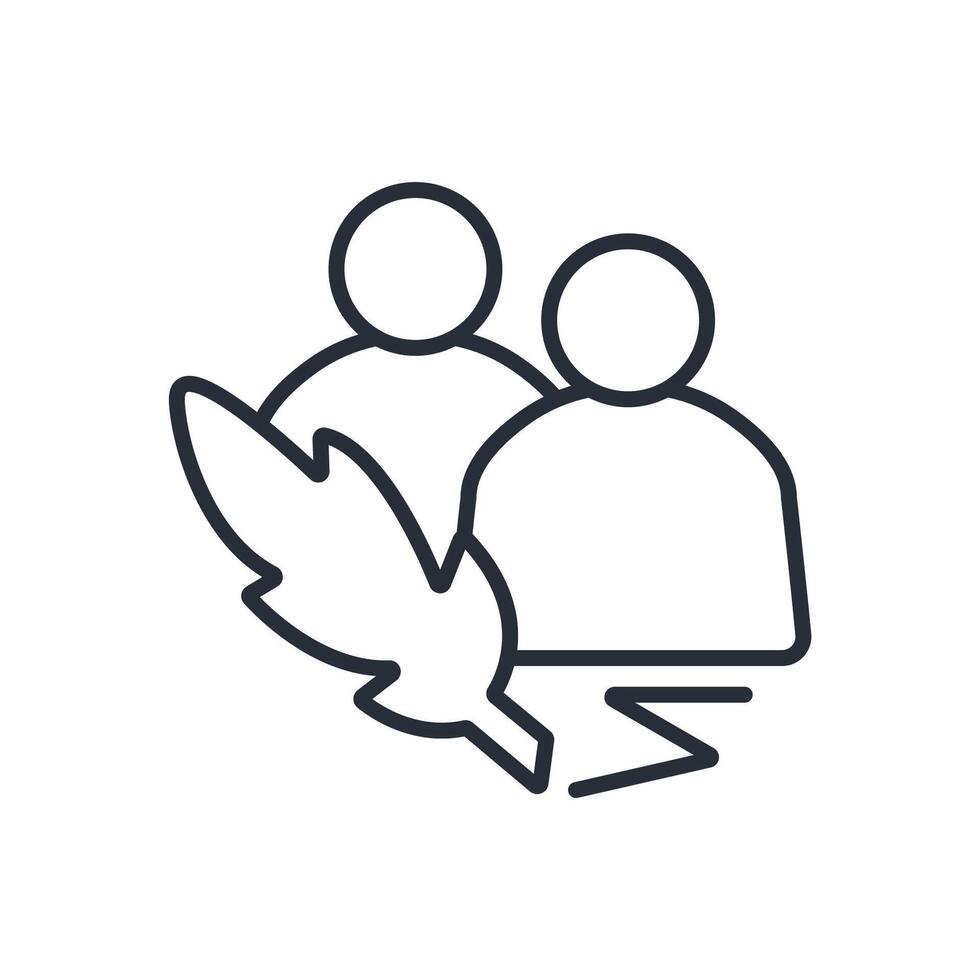 author icon line style vector