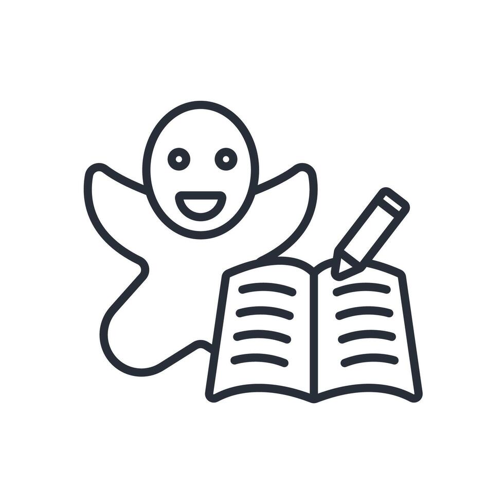 ghost writing icon vector