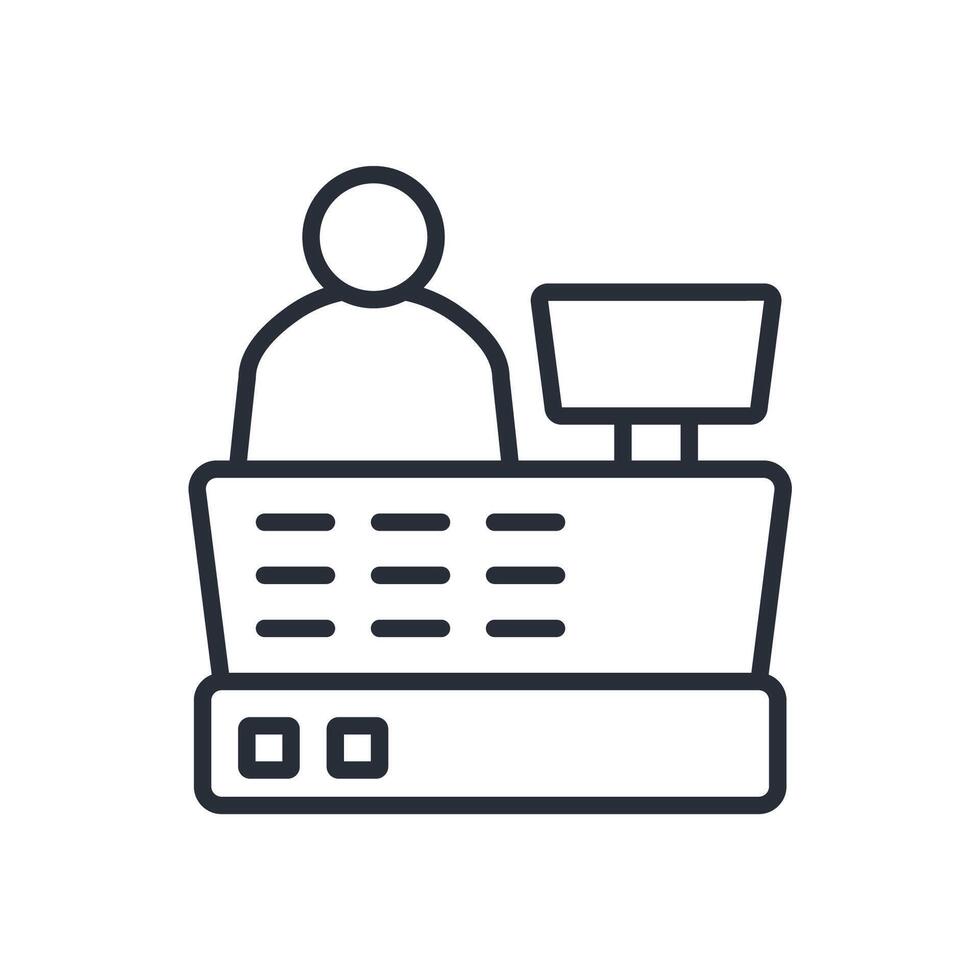chashier icon line style vector