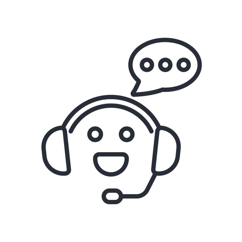 support icon line style vector