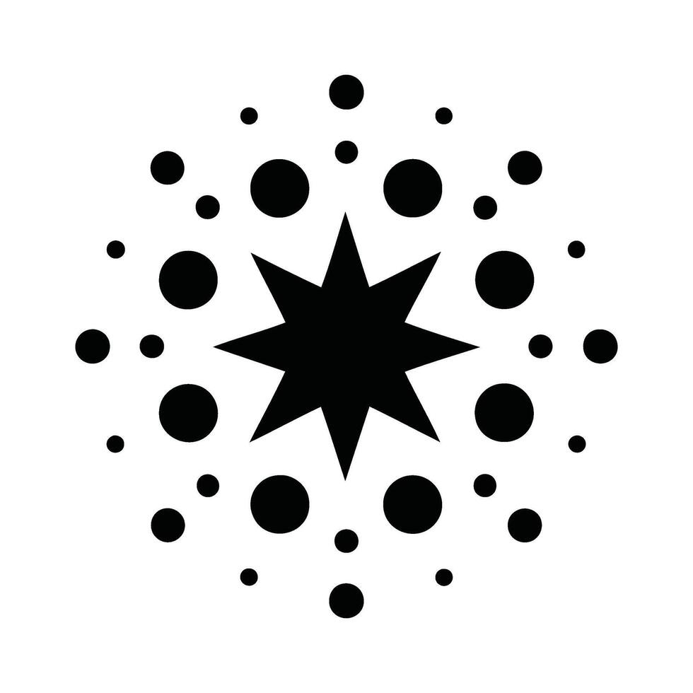 Starburst with Circular Shape Illustration vector