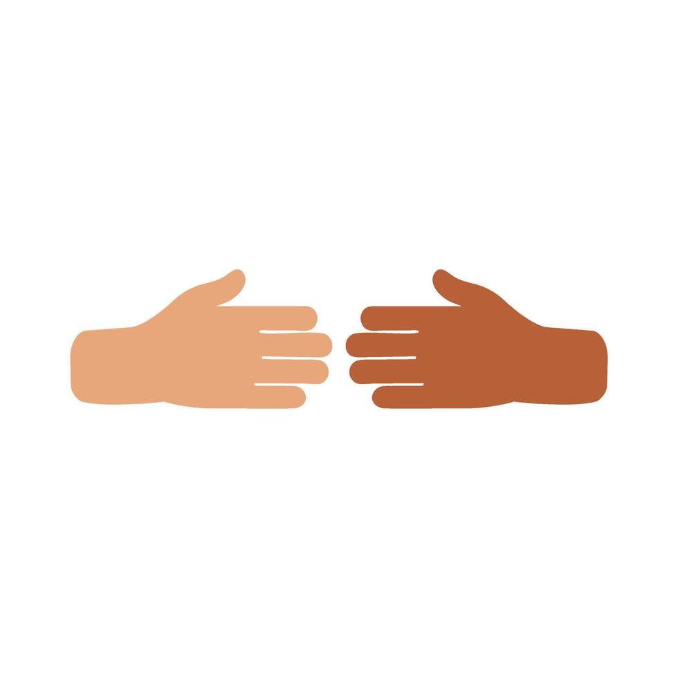 Diverse Hands Reaching Out to Each Other Inclusion and Unity Concept Illustration vector