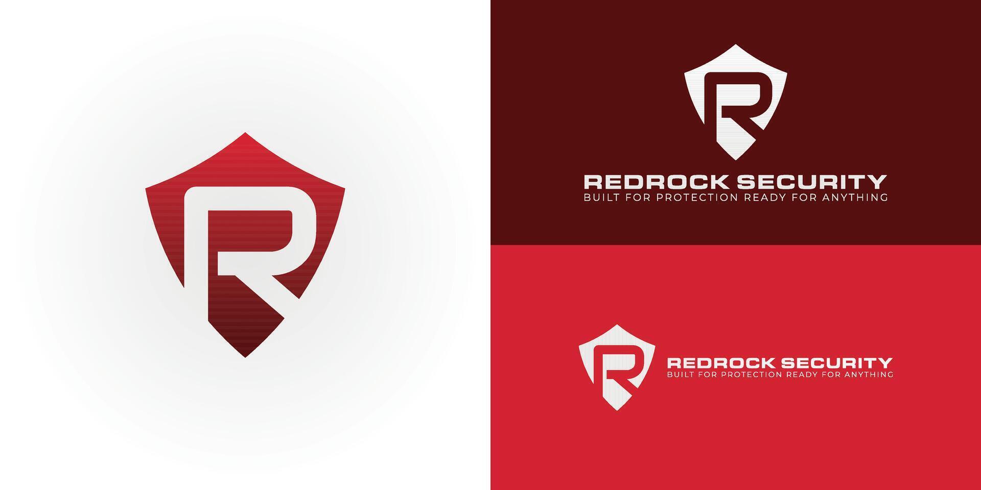The firm emblem features bold, stylized initials RR displayed within a protective shield. Designed specifically for the security and protection sector, the logo conveys a sense of robust defense vector