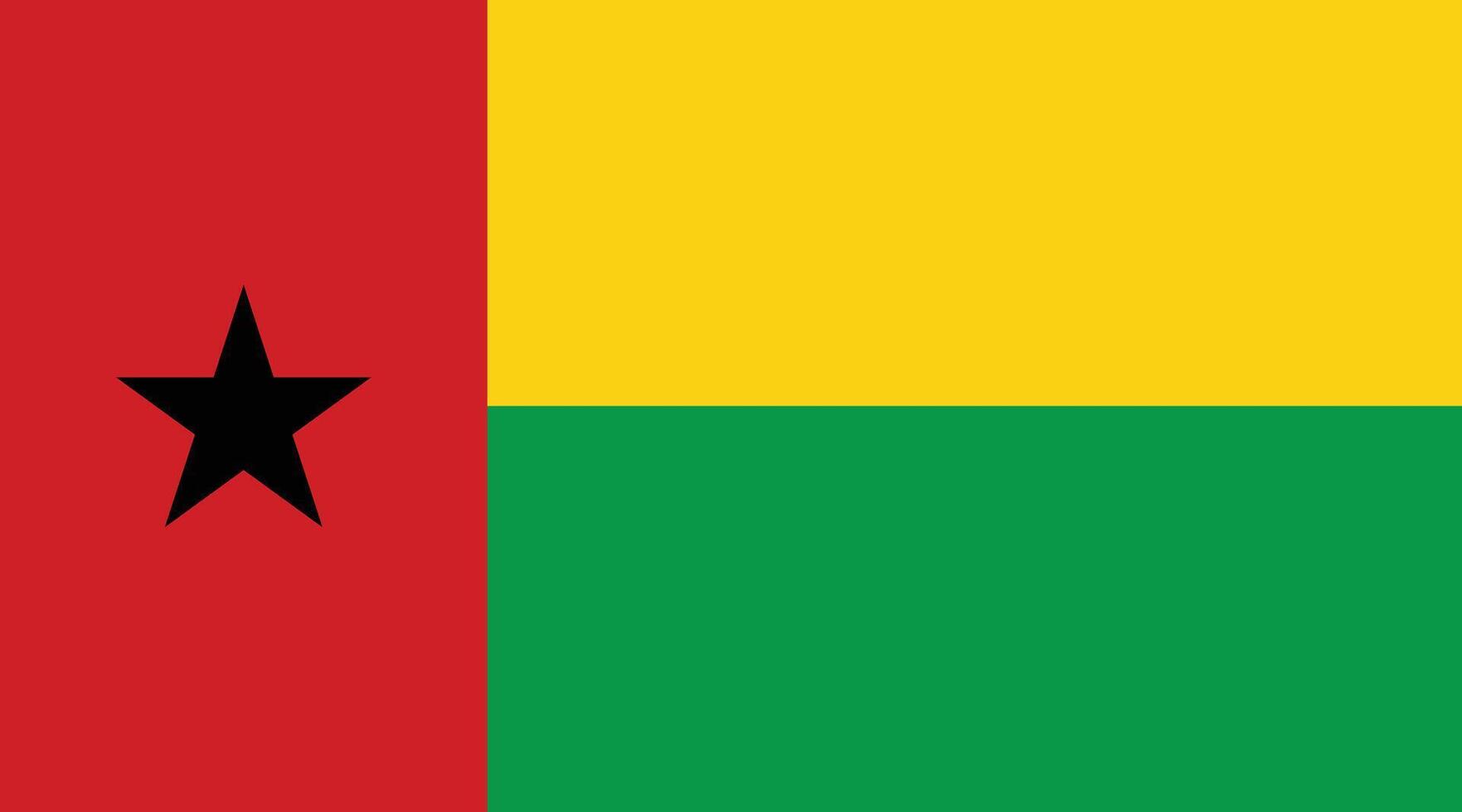 Guinea Bissau Flag. National Flag of Guinea Bissau. vector