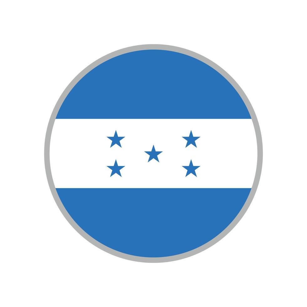 Honduras Round flag . National Flag of the Republic of Honduras. vector
