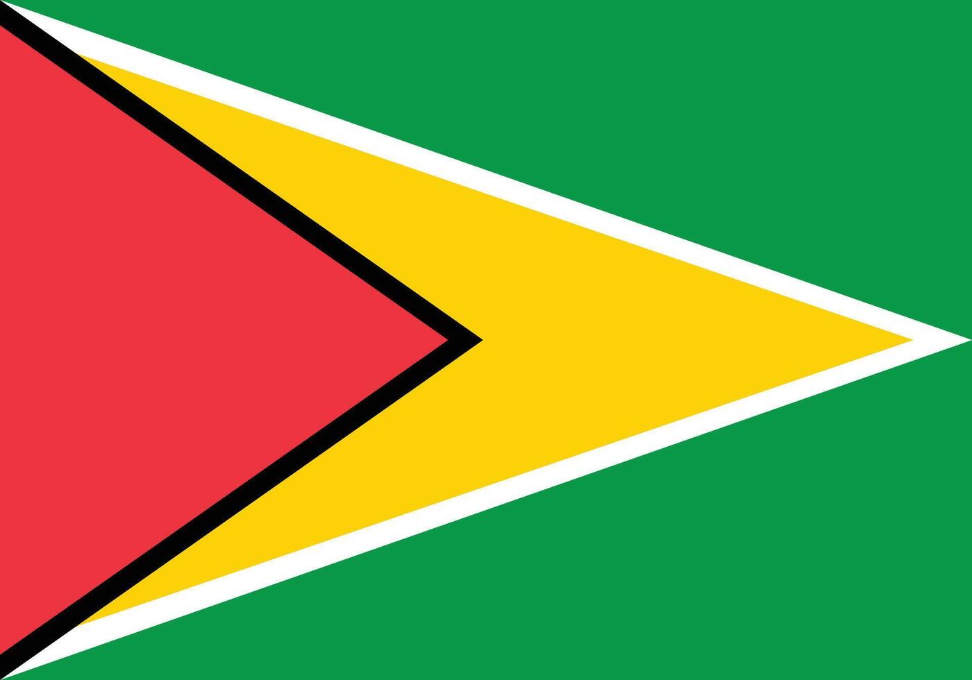 Flag of the Republic of Guyana. The official national flag of Guyana. vector